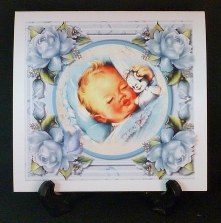 Baby Boy Sleeping 8x8 by Michelle Chivers