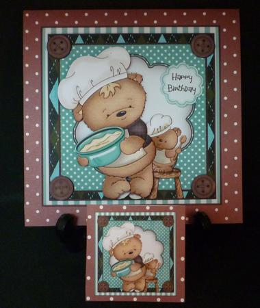 Ted the Chef Card Front Kit by Michelle Chivers