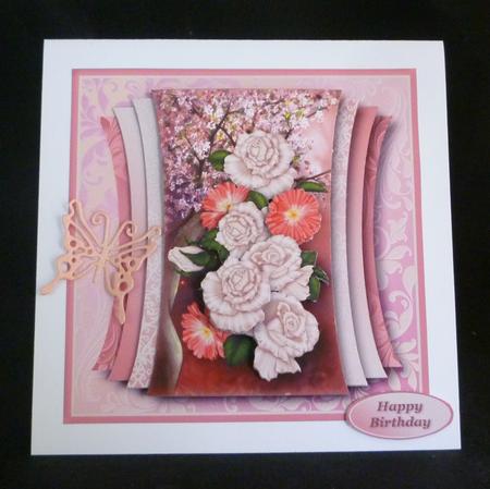 Rosy Fantasy - Curved Layers Card Mini Kit by Michelle Chivers