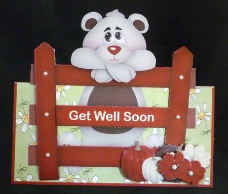 Bear on the Fence Over the Top Card Kit by Michelle Chivers