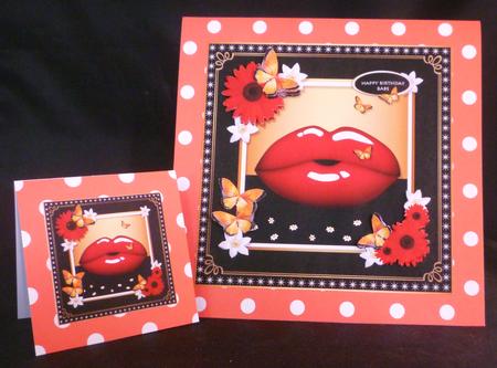 Love Kiss Birthday Christmas Card by Michelle Chivers
