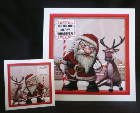 Bad Bad Santa Mini Card Kit by Michelle Chivers