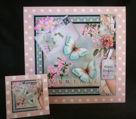 Vintage Butterfly's Card Front Kit by Michelle Chivers