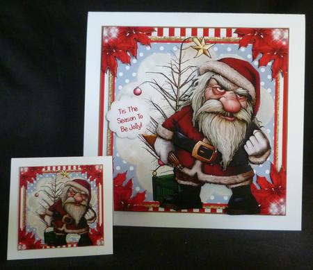 Naughty Santa Card Front Kit by Michelle Chivers