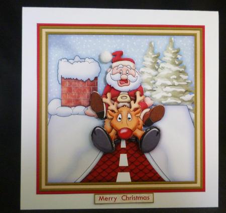 Oh Oh Oh! Crash Landing Christmas 7.5 Decoupage Mini Kit by Michelle Chivers