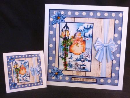 Blue Christmas Cardtopper 709 by Michelle Chivers