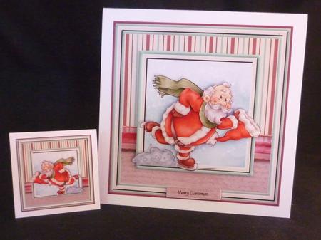 Santa Ice Skaing Mini Kit by Michelle Chivers