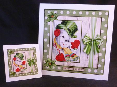 Green Christmas Cardtopper 711 by Michelle Chivers