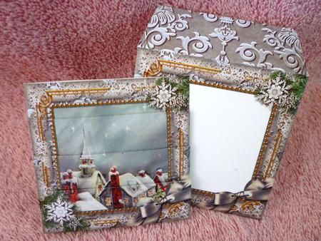 Rooftops Snow Mini Card Envelope Bottom Stacker Aio by Michelle Chivers