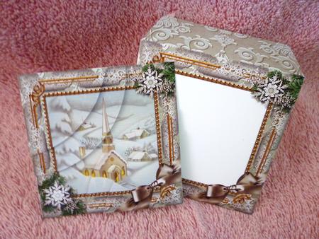 Church Snow Mini Card Envelope Duo Corner Stacker Aio by Michelle Chivers
