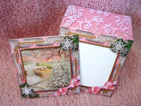 Christmas Stream Snow Mini Card Envelope Pointy Stacker Aio by Michelle Chivers