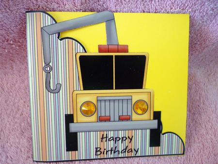 Tow Truck Cut and Fold Card by Michelle Chivers