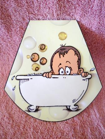 Bath Time Peek a Boo Wobble Card by Michelle Chivers