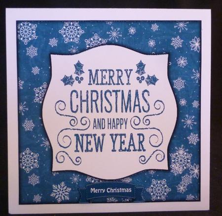 Holly, Merry Christmas & Happy New Year 8x8 Topper by Michelle Chivers