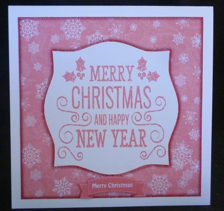 Holly, Merry Christmas & Happy New Year 8x8 Topper by Michelle Chivers