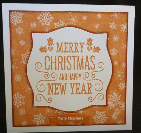 Holly, Merry Christmas & Happy New Year 8x8 Topper by Michelle Chivers
