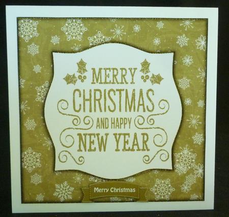 Holly, Merry Christmas & Happy New Year 8x8 Topper by Michelle Chivers