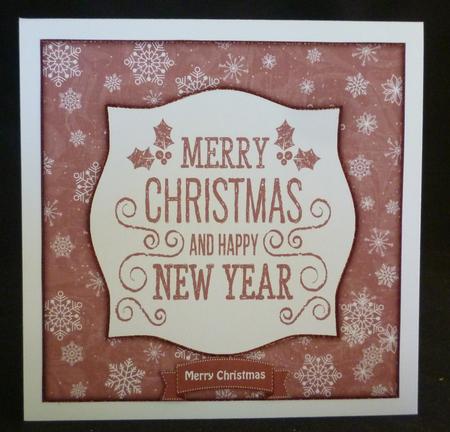 Holly, Merry Christmas & Happy New Year 8x8 Topper by Michelle Chivers