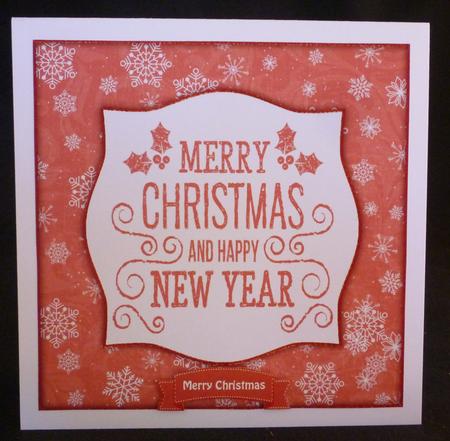Holly, Merry Christmas & Happy New Year 8x8 Topper by Michelle Chivers
