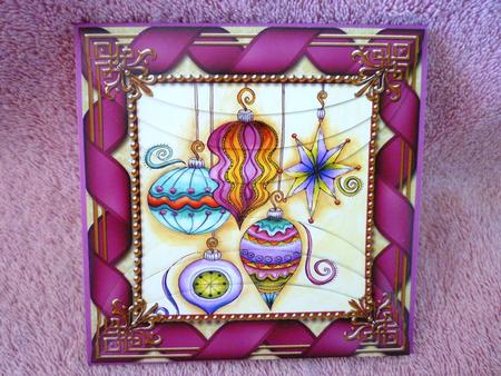 Christmas Decorations 5inch Top and Bottom Rounded Stacker by Michelle Chivers