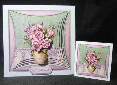 Vase of Roses - Curved Frame Card Mini Kit by Michelle Chivers