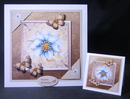 Frosted Floral and Butterflies by Michelle Chivers