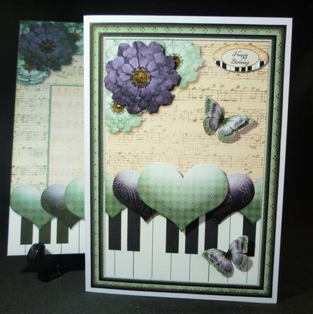Cardtopper with Matching Envelope Softblue Darkblue 767 by Michelle Chivers