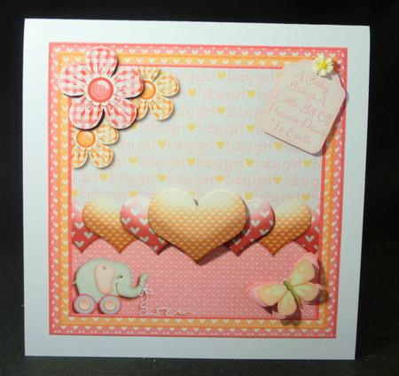 Cardtopper Baby Girl Fingers and Toes 769 by Michelle Chivers