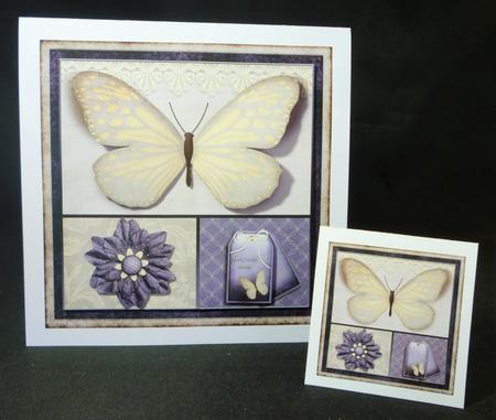 Cardtopper Butterly Themed Grey 779 by Michelle Chivers
