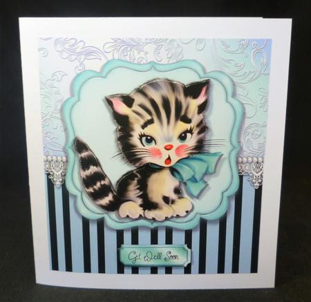 Adorable Vintage Kitten 8x8 Mini Kit by Michelle Chivers