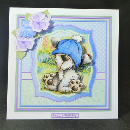 Bad Hair Day Cure 8x8 Decoupage Mini Kit Optional Pansies by Michelle Chivers
