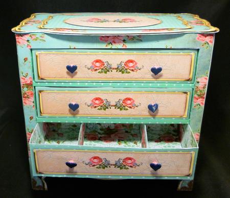 Shabby Chic French Chest of Drawers Duck Egg Green by Michelle Chivers