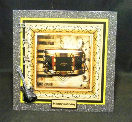 Sound of the Drums 6x6 Card with Pyramid Layers by Michelle Chivers