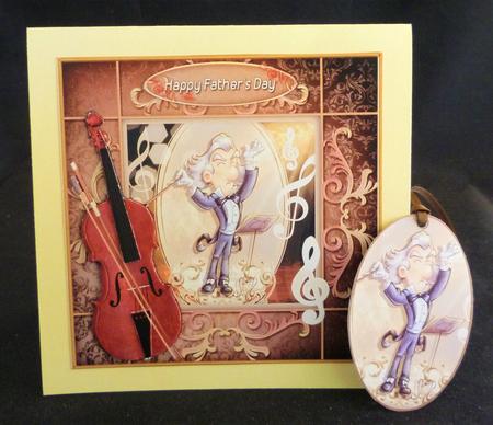 La Musica for Him 6.5x6.5 by Michelle Chivers