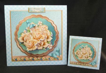 Cream Roses Stacked Layer Card Mini Kit by Michelle Chivers