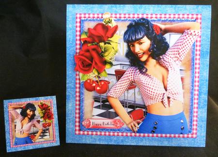 Retro Cherry Card Front Kit by Michelle Chivers