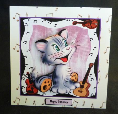 Cat Loves Music Mini Kit by Michelle Chivers