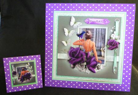 The Purple Rose Card Front Kit by Michelle Chivers