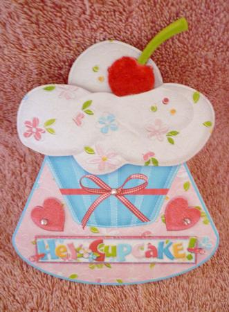 Hey Cupcake Pretty Pink Wobble Card by Michelle Chivers