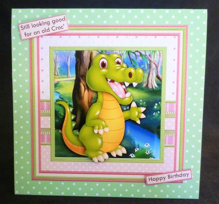Still Looking Good for an Old Croc 8x8 Decoupage Mini Kit by Michelle Chivers