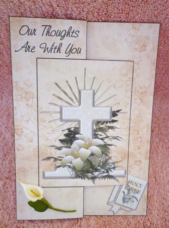Our Thoughts Are with You Fold Back Sheet by Michelle Chivers