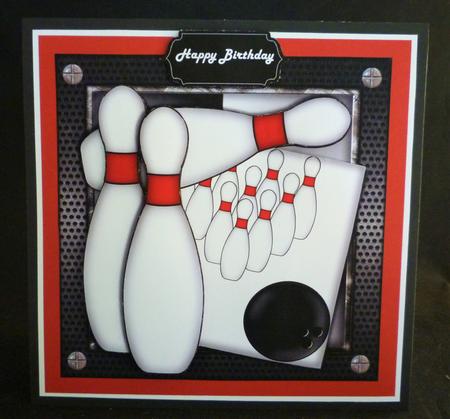 Male Card Gone Bowling Mini Kit by Michelle Chivers