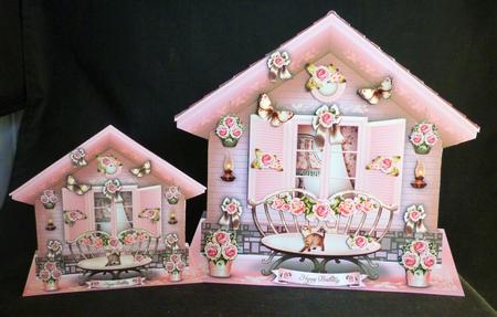 Pink Cottage with Bench Card Mini Kit by Michelle Chivers