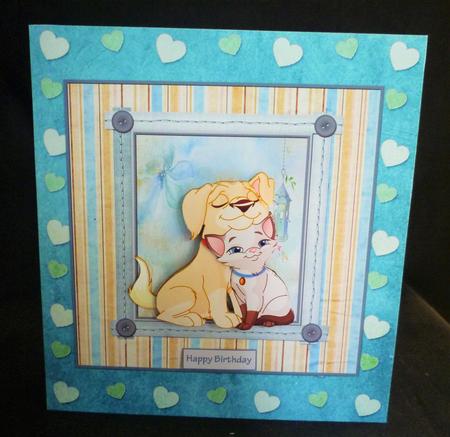 True Friends 8x8 Card with Decoupage by Michelle Chivers