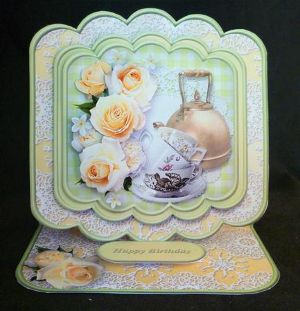 Vintage Tea Party - Stacked Layer Easel Card Mini Kit by Michelle Chivers
