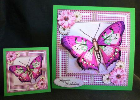 Jumbo Butterfly and Daisies Pink Kit by Michelle Chivers