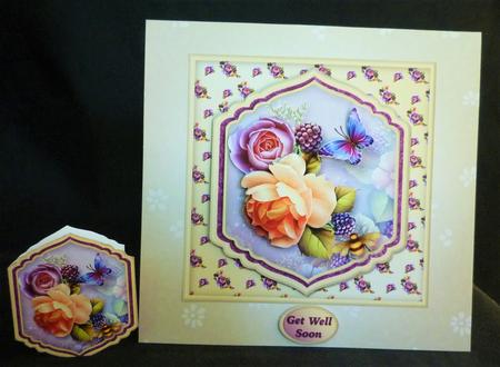 Rosy Summer - Shaped Layers Card Mini Kit by Michelle Chivers