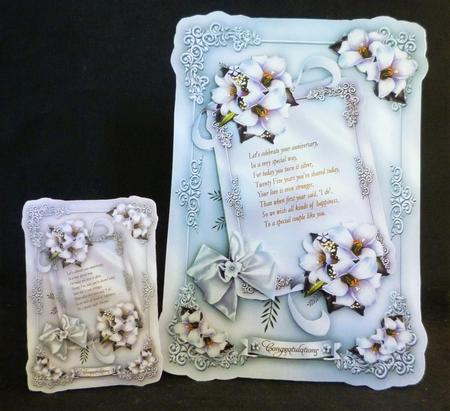 Anniversary Silver Wedding Card Mini Kit by Michelle Chivers