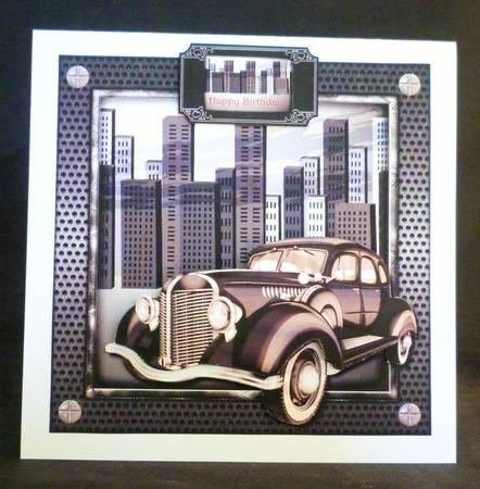 Male Card Vintage Car Mini Kit by Michelle Chivers
