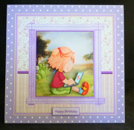 Summer Games 7.5 X7.5 Card and Decoupage by Michelle Chivers